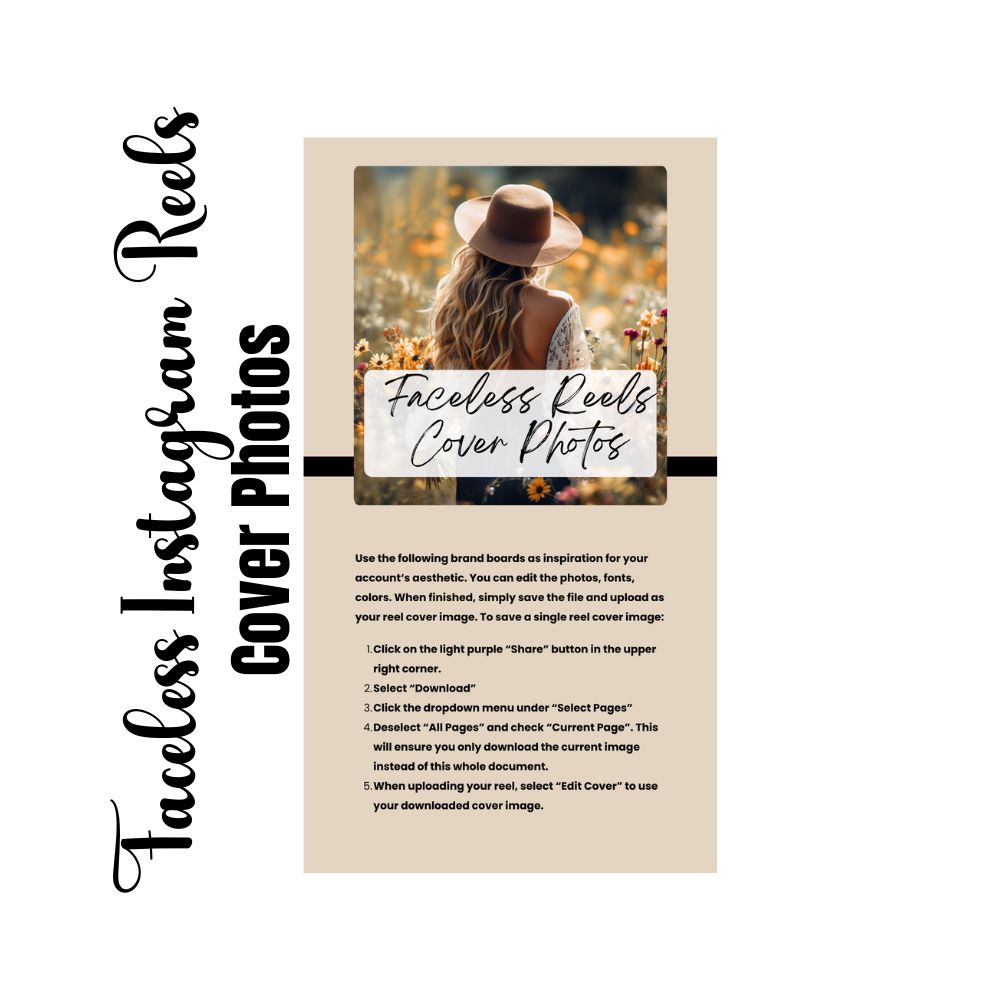FACELESS INSTAGRAM REELS PHOTOS