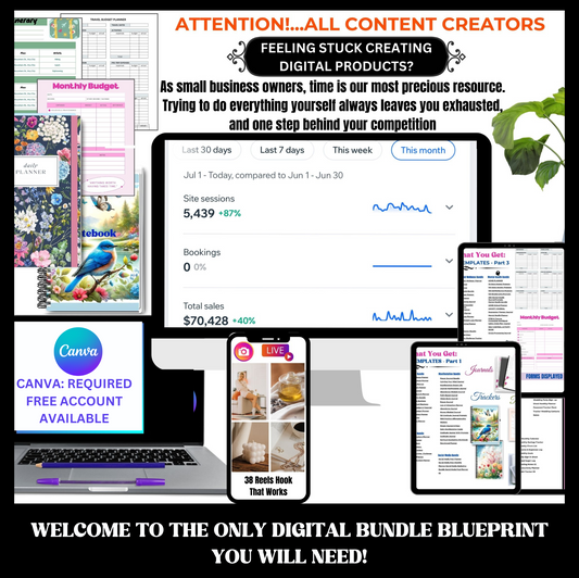 700 Plus PLR DONE FOR YOU CANVA TEMPLATES BUNDLE READY TO USE AS IS MODIFY AND RESELL