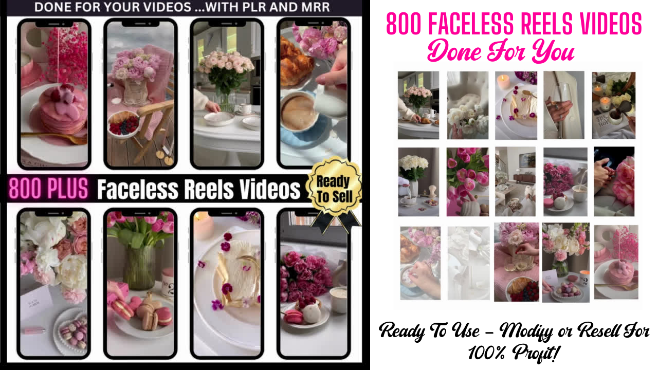 Load video: "Effortlessly create engaging social media content with our 800 Faceless Reels. Perfect for YouTube, these ready-made videos allow you to enhance your channel without the need for on-camera presence. Customize and upload instantly to captivate your audience and grow your online presence."