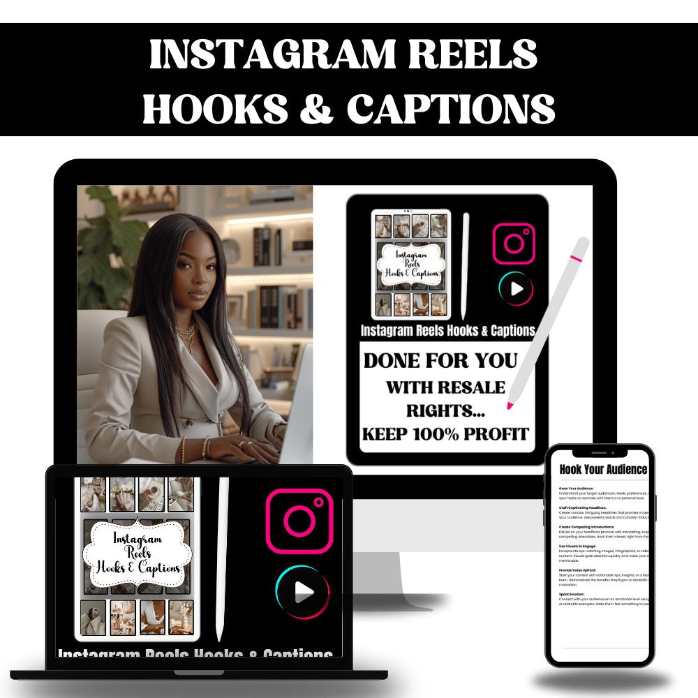 Instagram Reels Hooks and Captions Ultimate Collection EBook